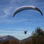 Paragliding with a child, Haute-Savoie, France – Doussard